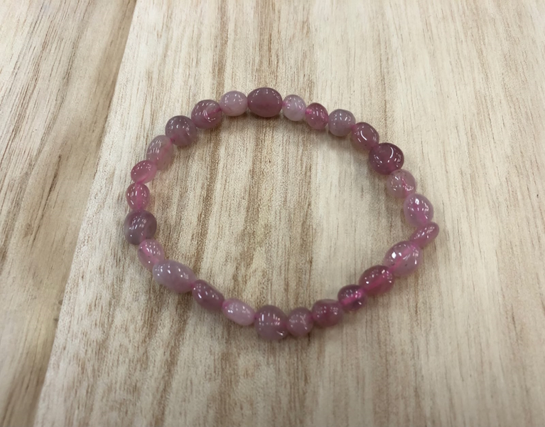 Pulsera Cuarzo Rosa forma